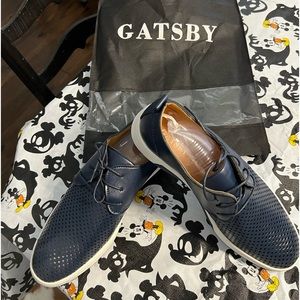 NWT Men’s leather dress shoes -Navy